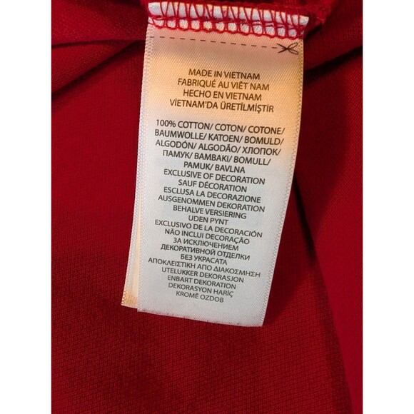 Polo Ralph Lauren Classics Red Black White Shirt Rubber Logo XXL Sleeve Spellout - Picture 11 of 11